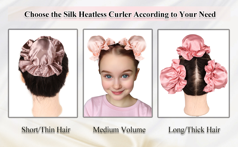 Different Hair Volume to Different Heatless Hair Bun Bons