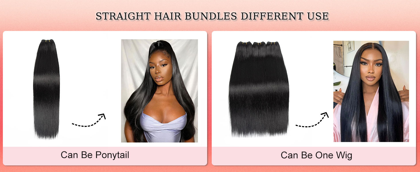 straight hair bundles different useage