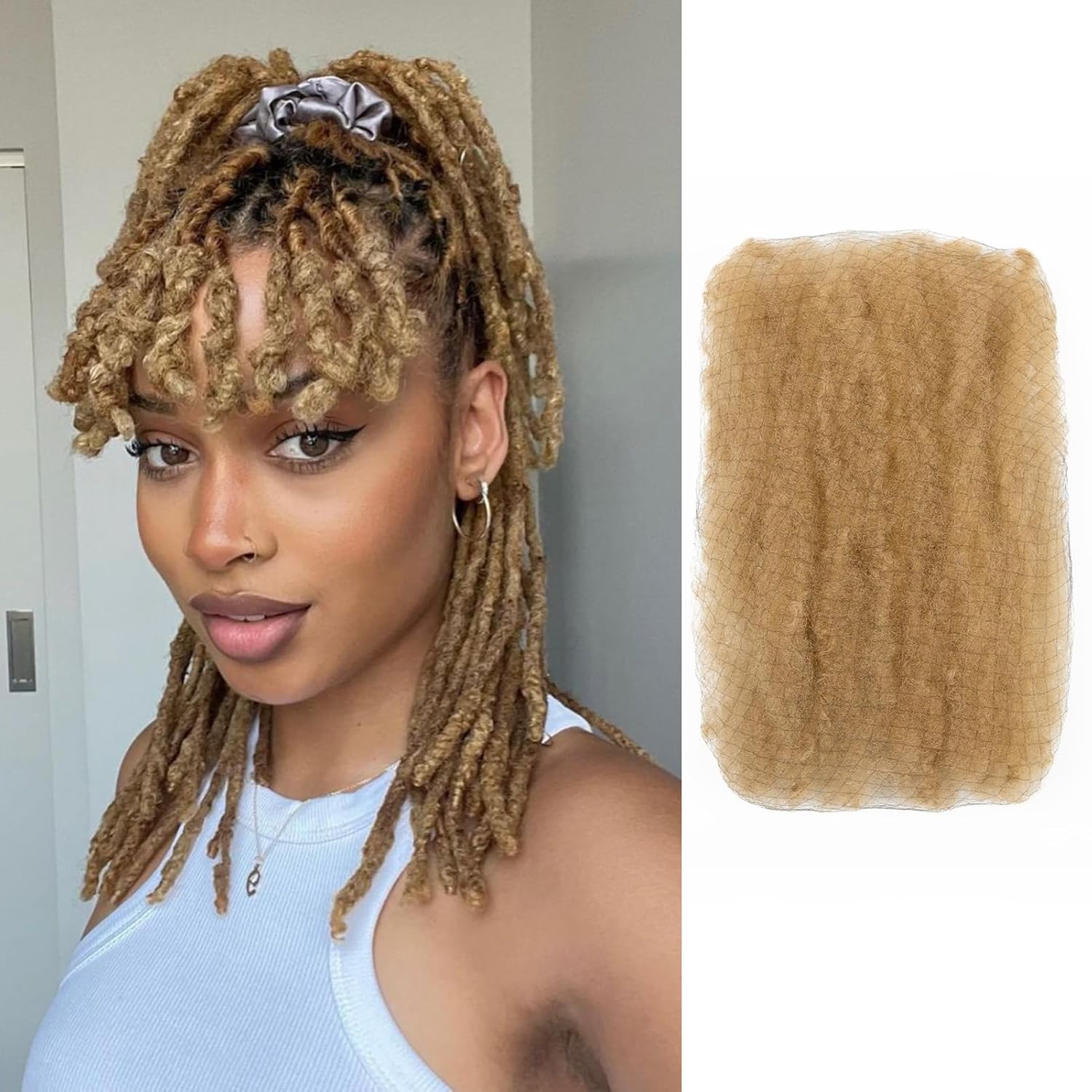 Afro Kinkys Bulk Hair for Dreadlocks Extensions Repair Locs 12 Inch 50g 4c Springy Afro Kinky-Curly Hair for Twist Braiding Mini Twists Crochet Hair Braids Locks Dark Brown