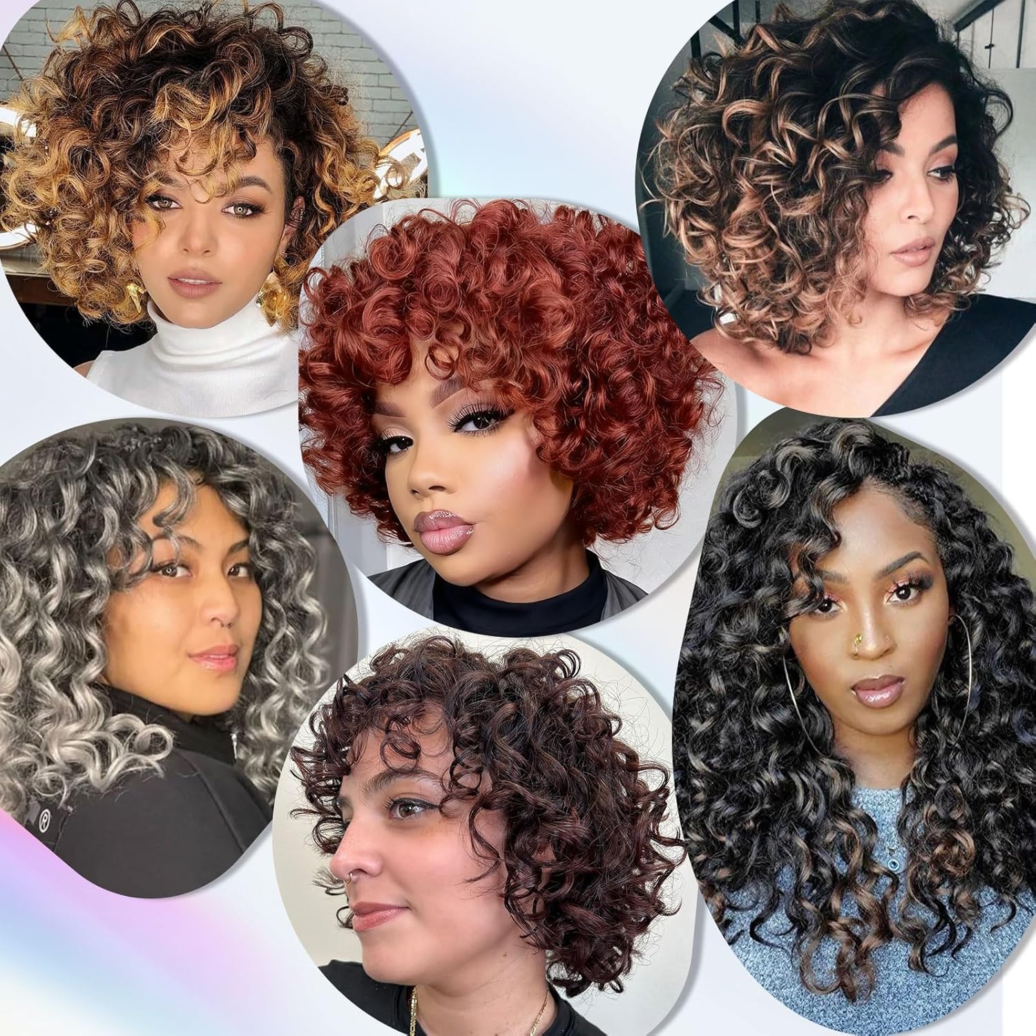 GoGo Curl Crochet Hair for Black Women 10 Inch Prelooped Ocean Wave Crochet Hair Curly Crochet Braids Deep Water Wave Beach Curl Synthetic Braiding Hair Extensions Soft as Human Hair 7 Packs 1B