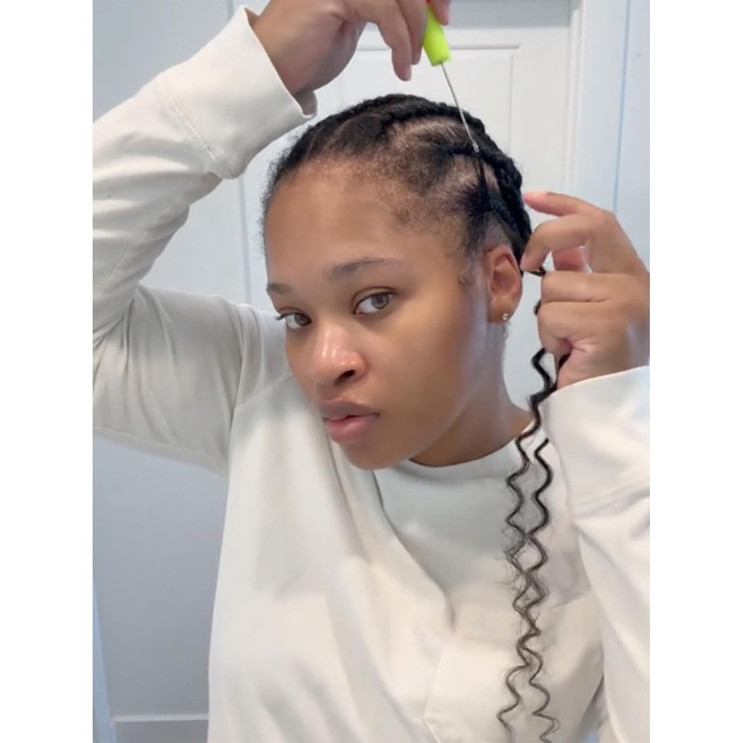 GoGo Curl Crochet Hair for Black Women 10 Inch Prelooped Ocean Wave Crochet Hair Curly Crochet Braids Deep Water Wave Beach Curl Synthetic Braiding Hair Extensions Soft as Human Hair 7 Packs 1B