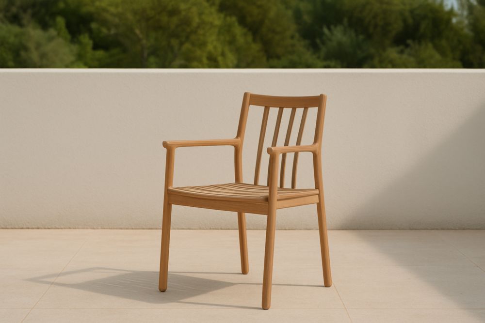 Chaise de jardin en bois de teck marron