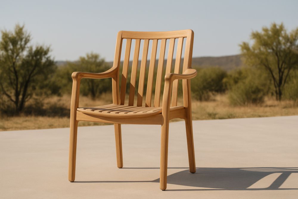 Chaise en bois massif pour extérieur