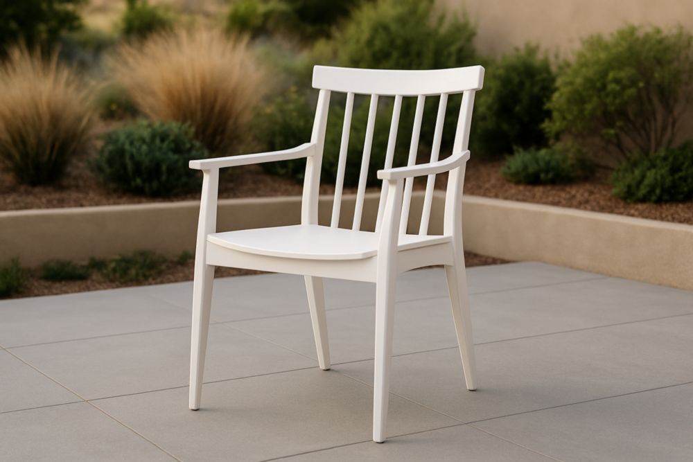 Chaise d'extérieur en plastique polypropylène Blanc 56x54x81cm