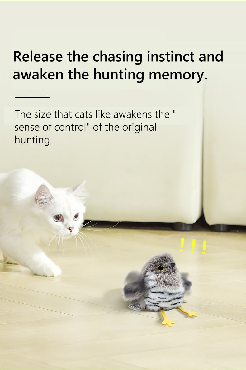 Cat Toy Bird Automatic Cat Teaser-ChicWoo