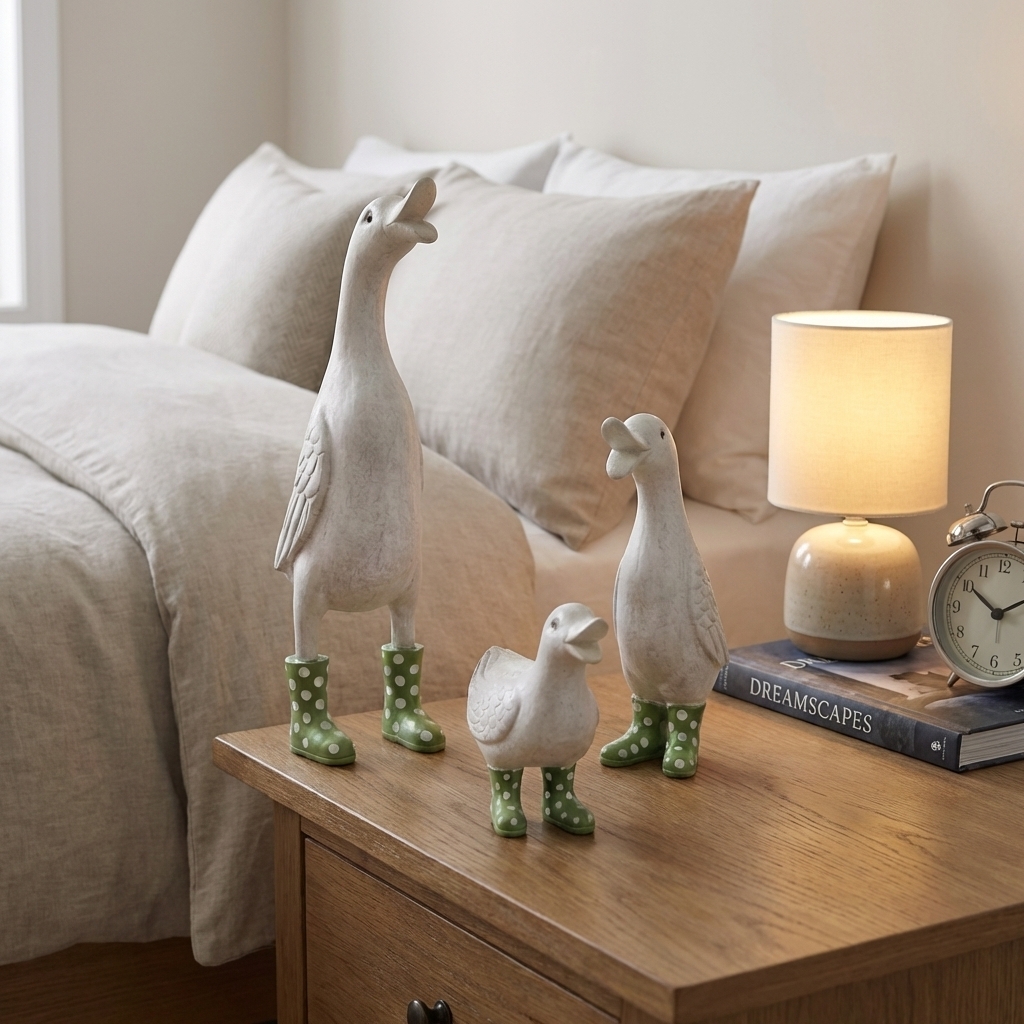 Ducks Family wearing polka-dot rain boots