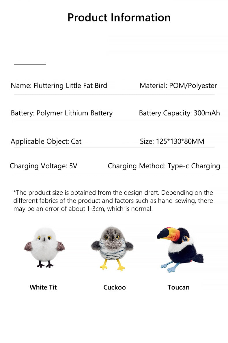 Cat Toy Bird Automatic Cat Teaser-ChicWoo