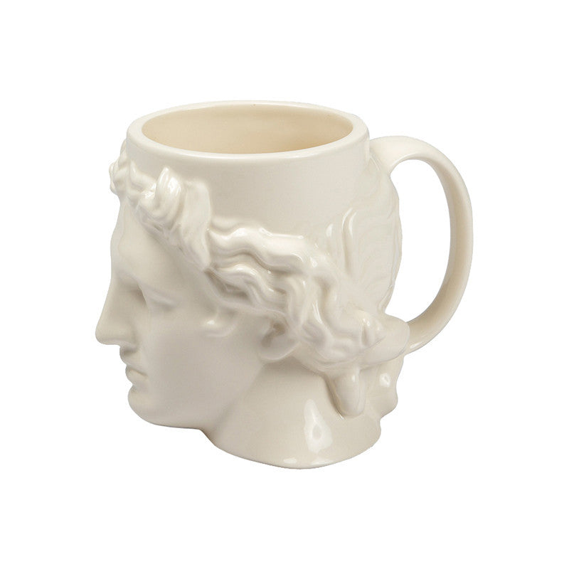 Ceramic Antique Greek Head Mug-ChicWoo