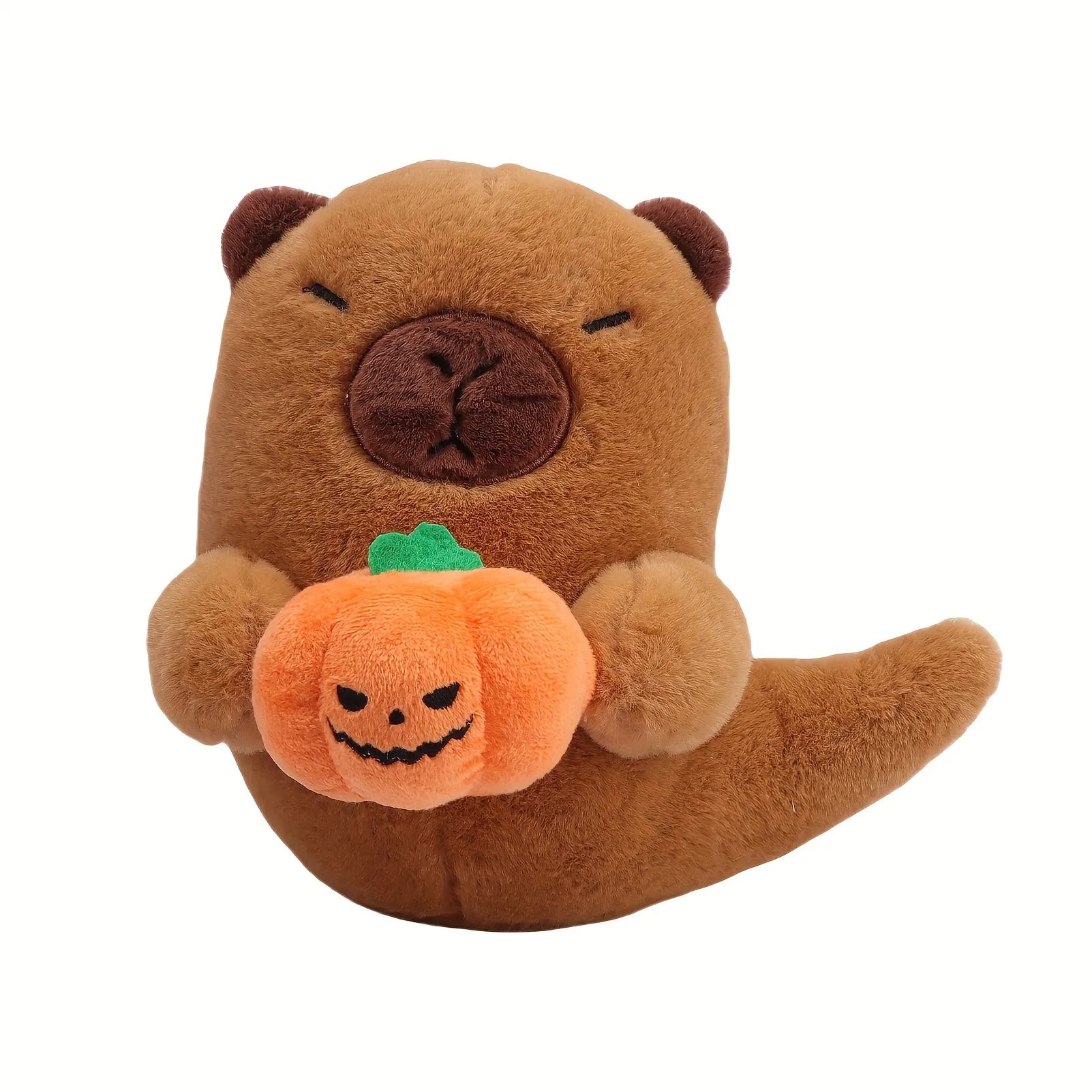 Cute Capybara Ghost Pumpkin Plush Pillow-ChicWoo