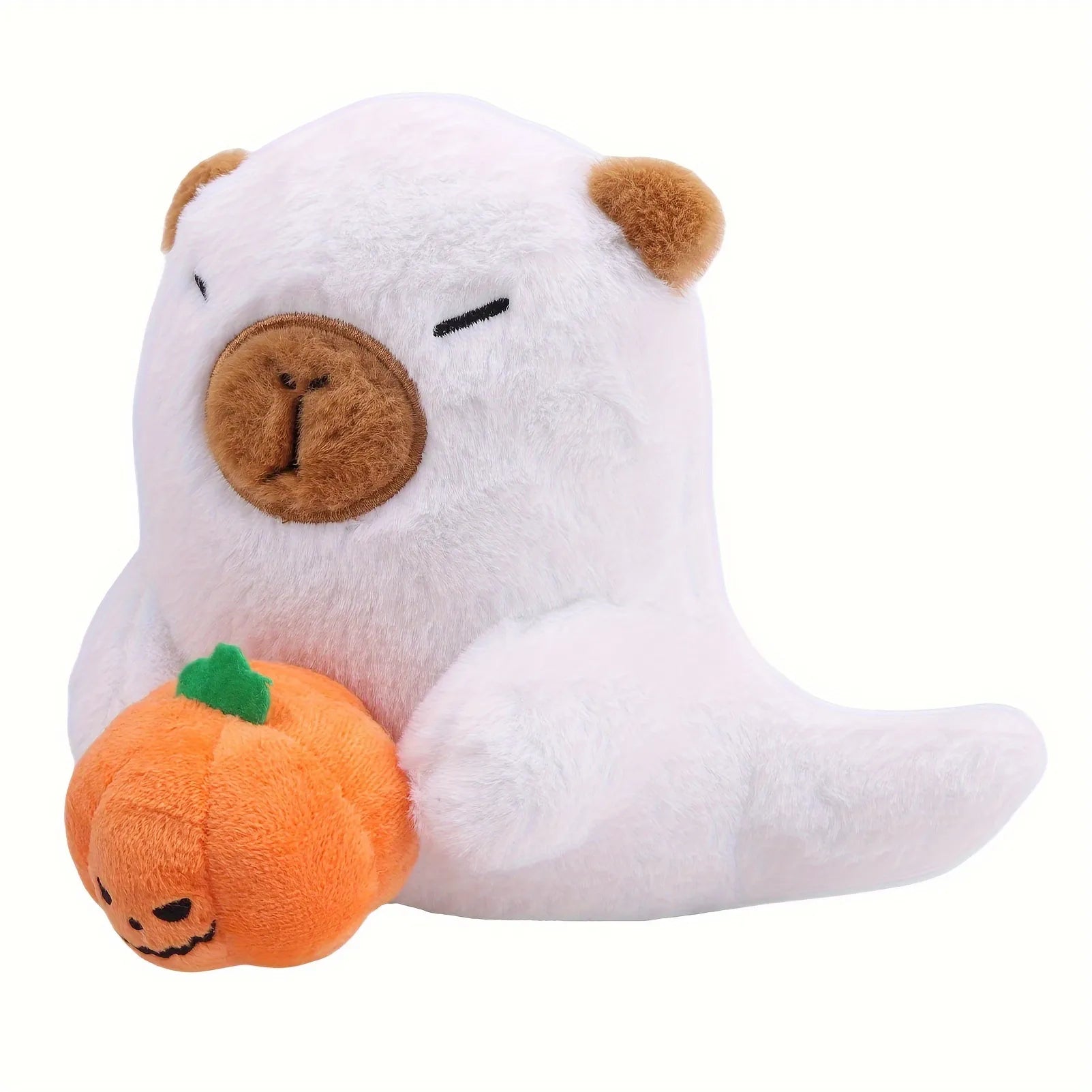 Cute Capybara Ghost Pumpkin Plush Pillow-ChicWoo