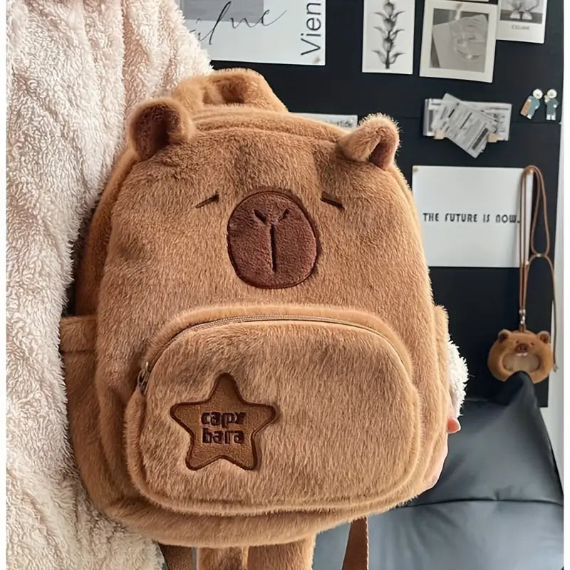 Cute Capybara Plush Backpack-ChicWoo