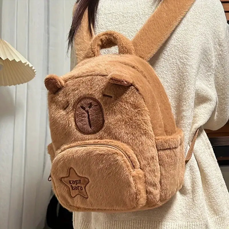 Cute Capybara Plush Backpack-ChicWoo