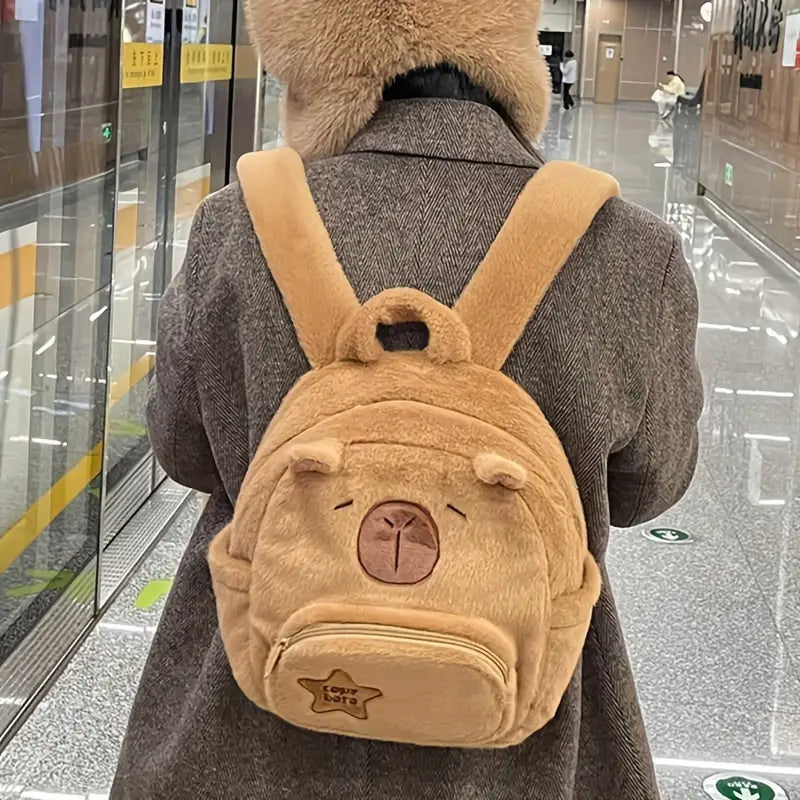 Cute Capybara Plush Backpack-ChicWoo