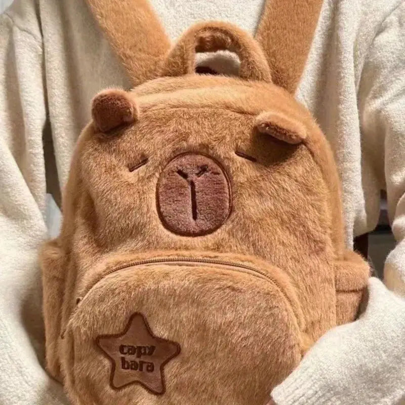 Cute Capybara Plush Backpack-ChicWoo