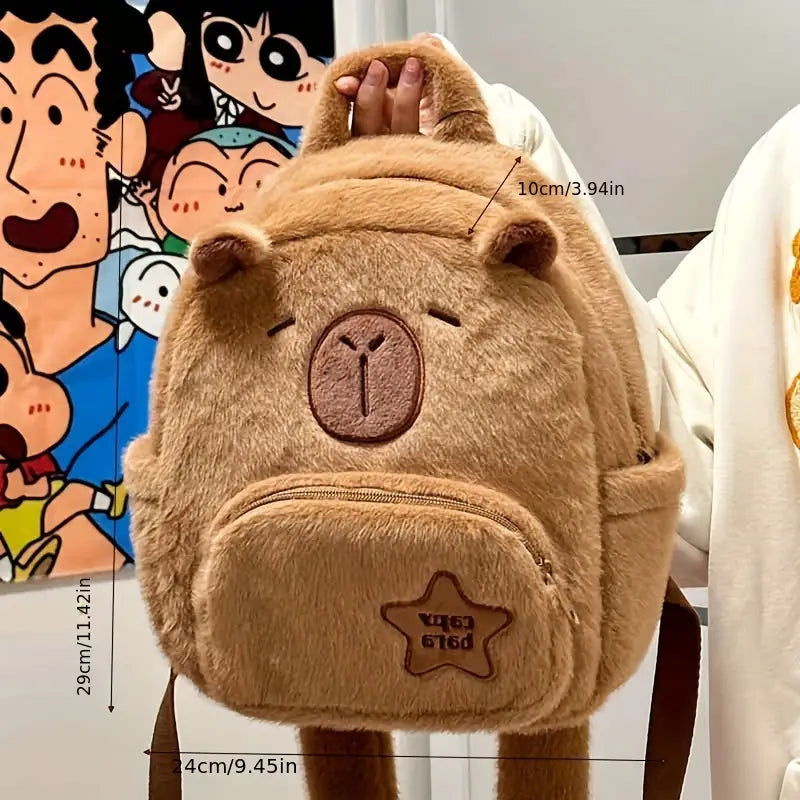 Cute Capybara Plush Backpack-ChicWoo