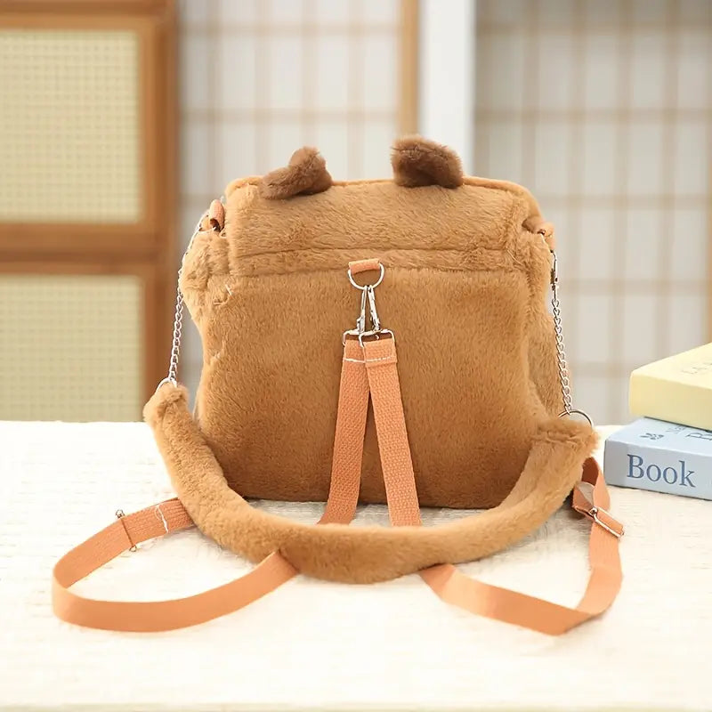 Cute Capybara Plush Crossbody Bag-ChicWoo