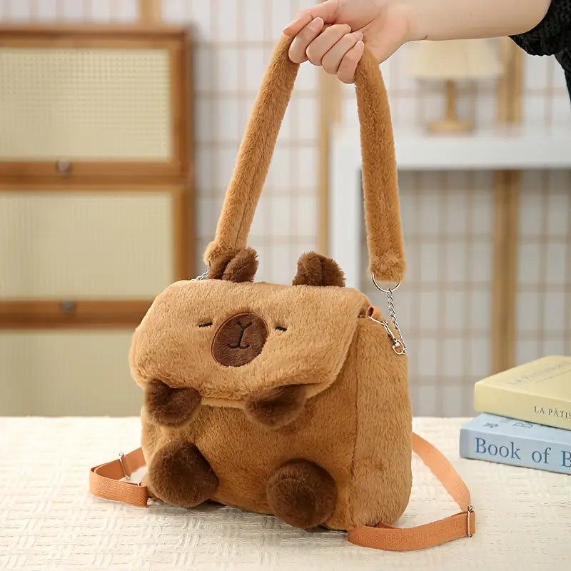 Cute Capybara Plush Crossbody Bag-ChicWoo