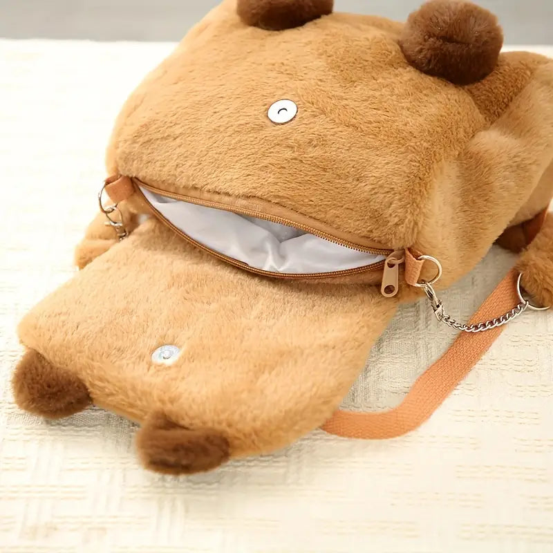 Cute Capybara Plush Crossbody Bag-ChicWoo
