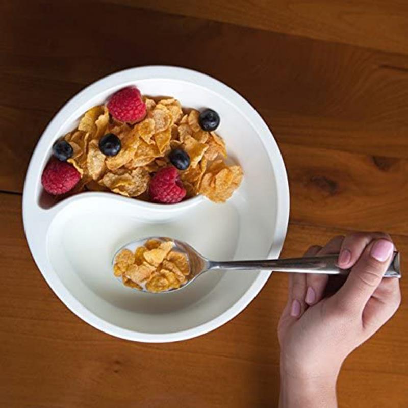 Creative Separated Double Bowls With Handle-ChicWoo