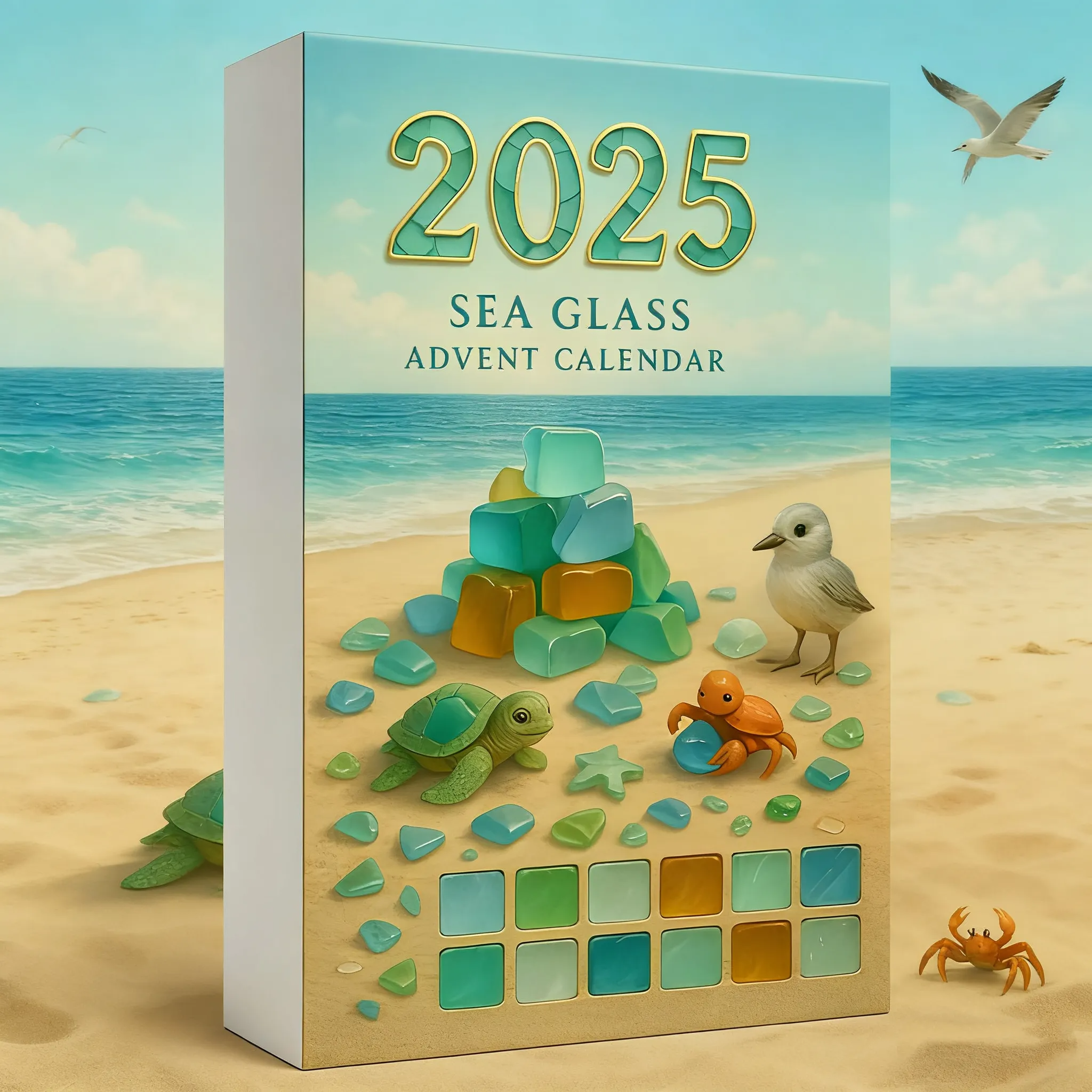 🎄Sea Glass Christmas Tree Advent Calendar 2025🌟-ChicWoo