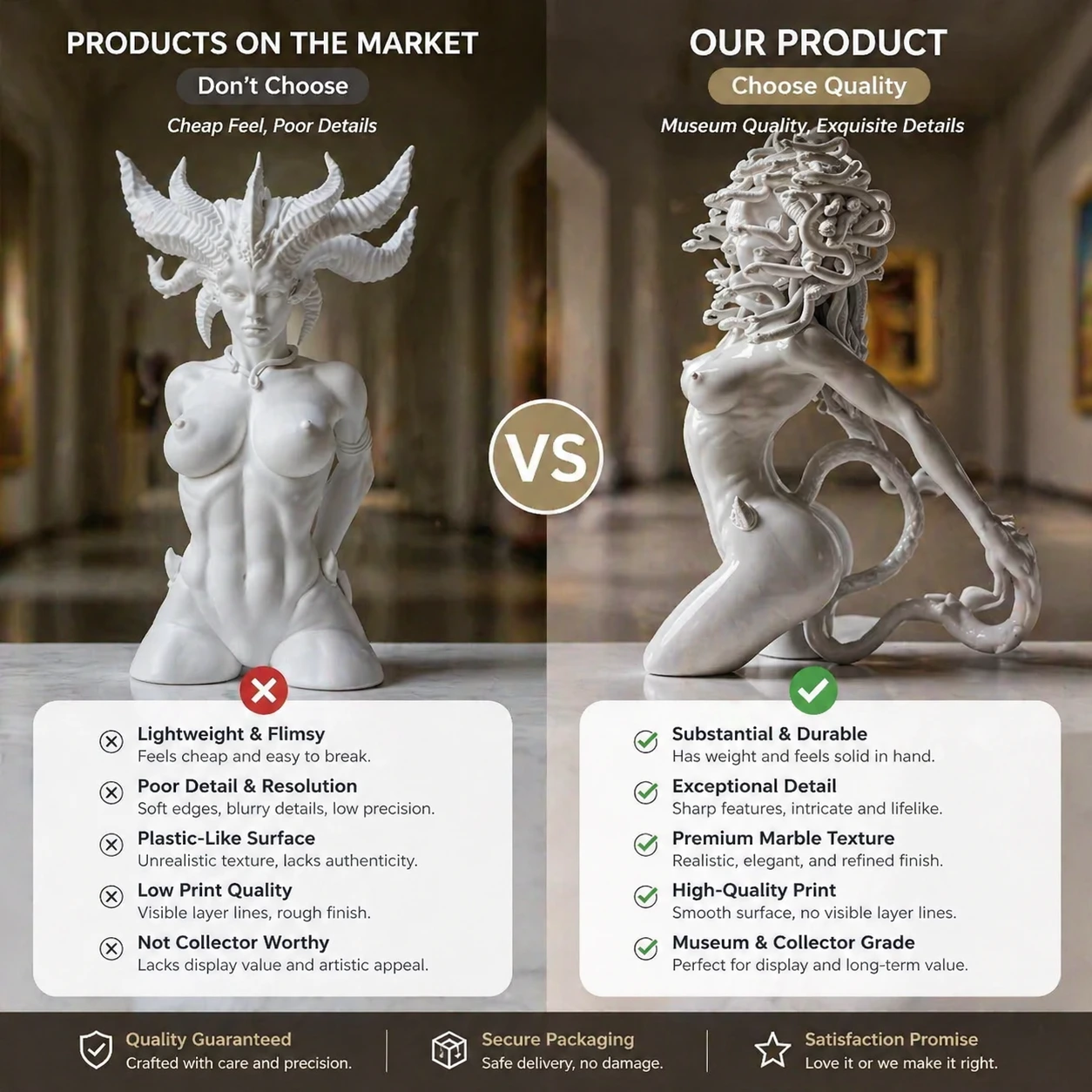 The Sovereign Gaze: Lilith & Medusa Masterpiece Bust