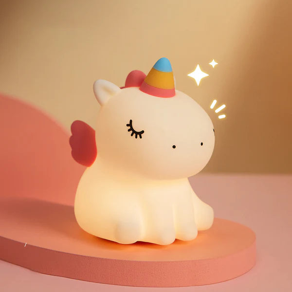 Unicorn Night Light LED Squishy Tap Lamp-ChicWoo