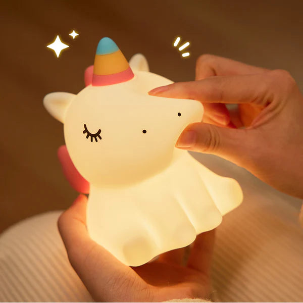 Unicorn Night Light LED Squishy Tap Lamp-ChicWoo