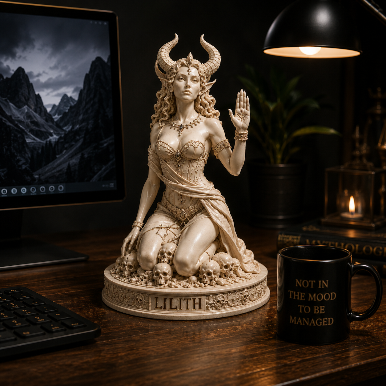 Lilith With Attitude office desk decor
