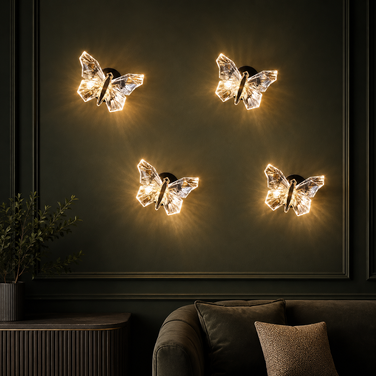 A Crystal Butterfly Glow — No Wiring Needed