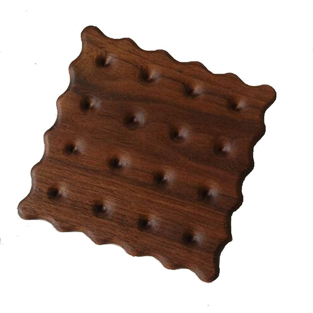 Biscuit Shape Wooden Coaster Placemat-ChicWoo