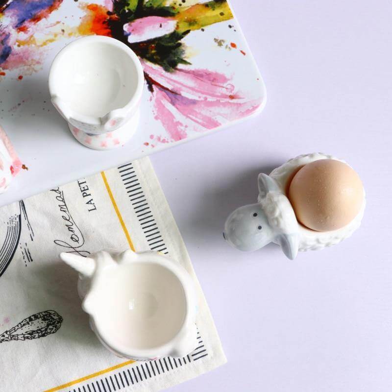 2Pcs Cute Animal Ceramic Breakfast Egg Holder-ChicWoo
