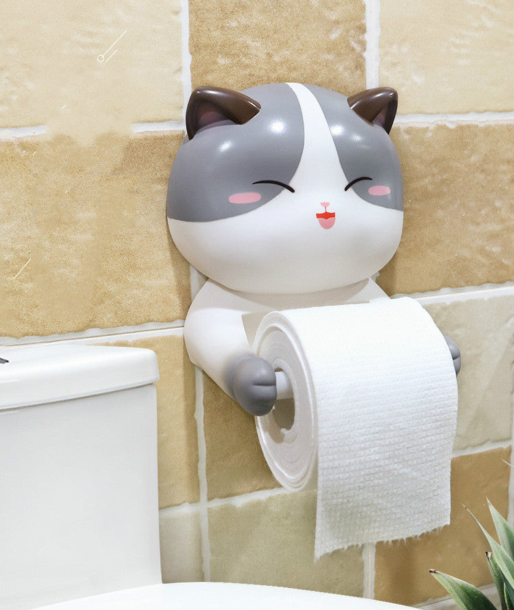 Creative Cartoon Cat Toilet Paper Holder-ChicWoo