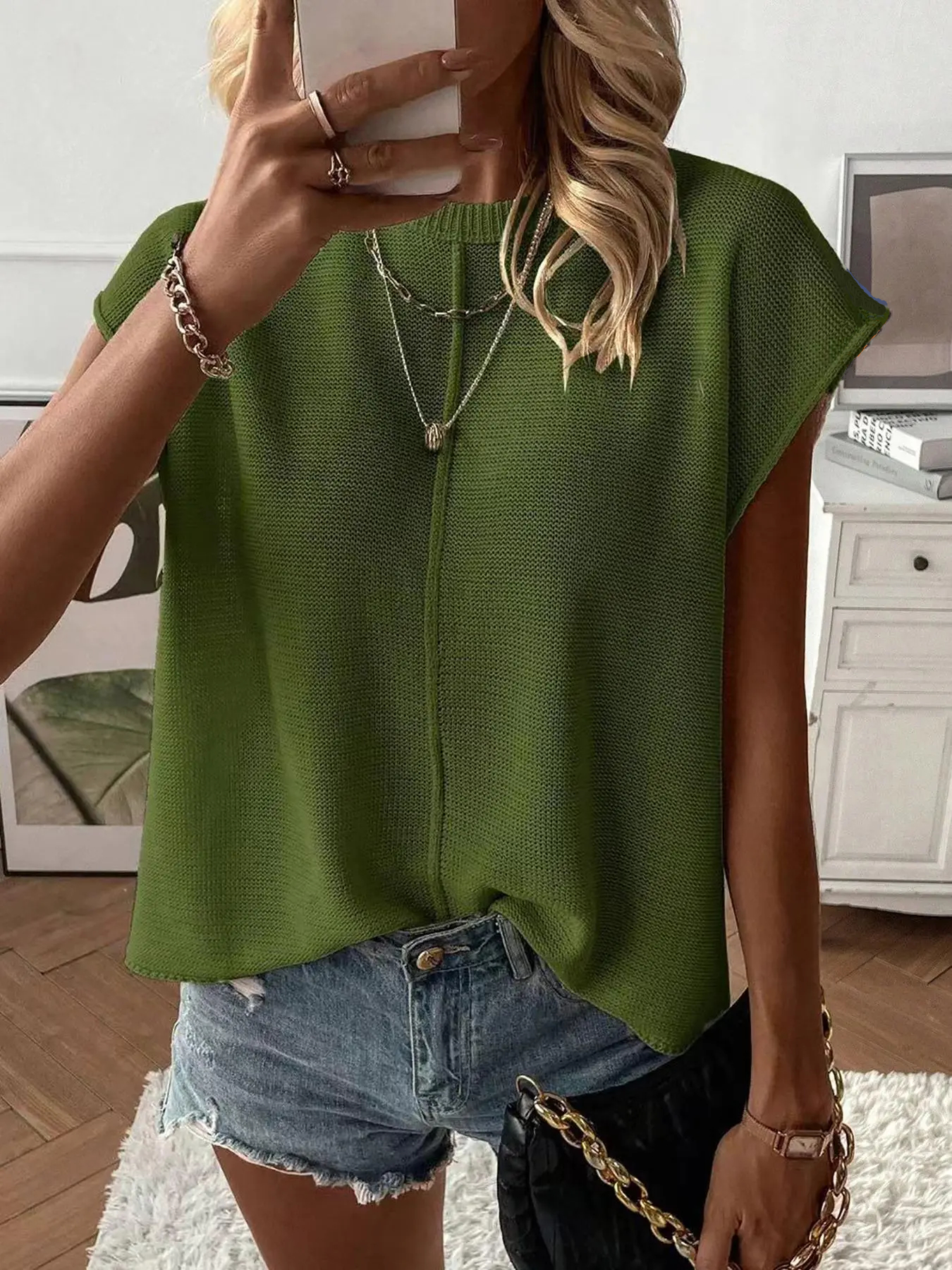 🔥Last Day 49% Off💛Ribbed Knit Tank Top | Women‘s Solid Color Sleeveless Vest🔥Buy 2 Free Shipping