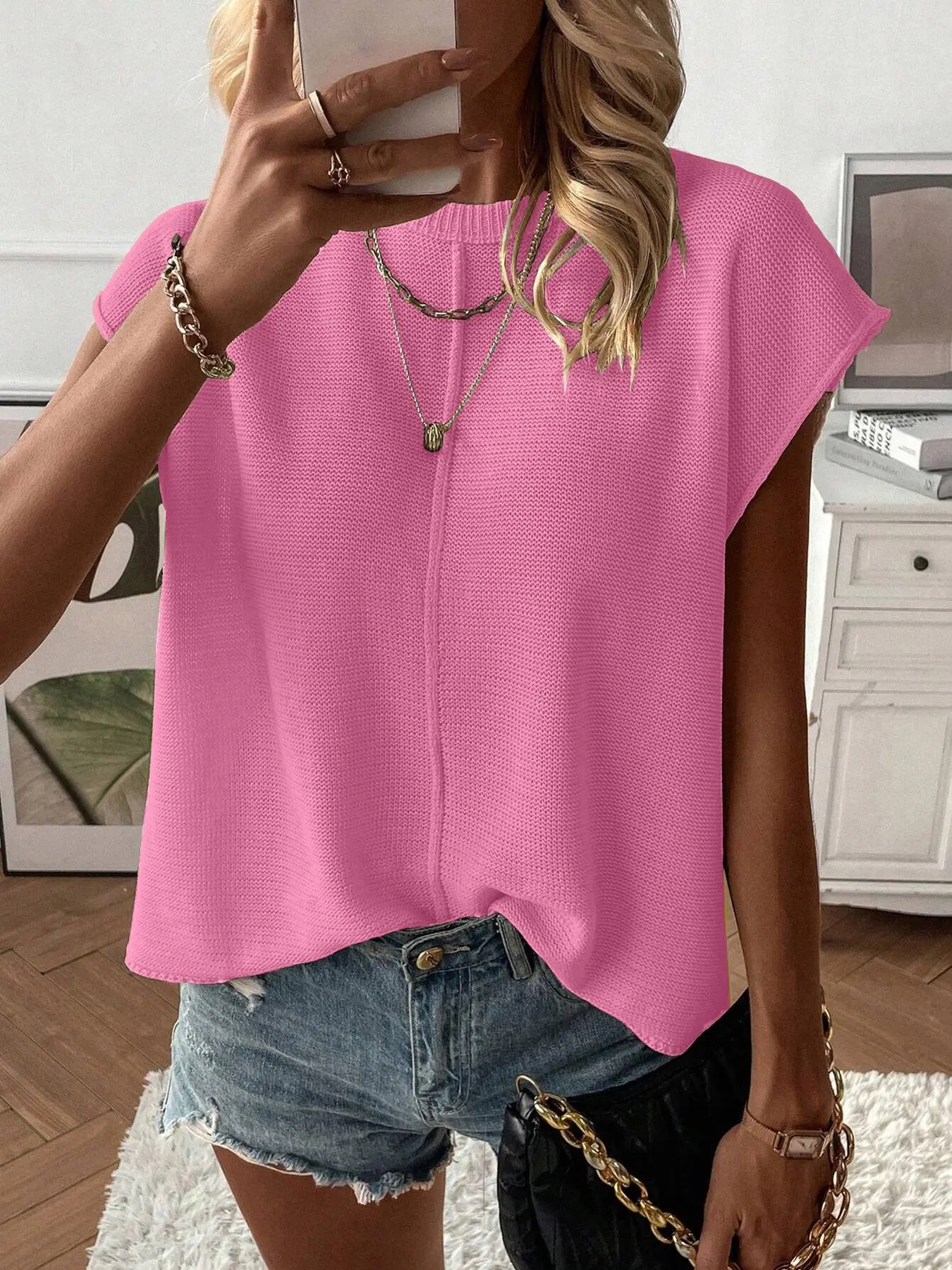 🔥Last Day 49% Off💛Ribbed Knit Tank Top | Women‘s Solid Color Sleeveless Vest🔥Buy 2 Free Shipping