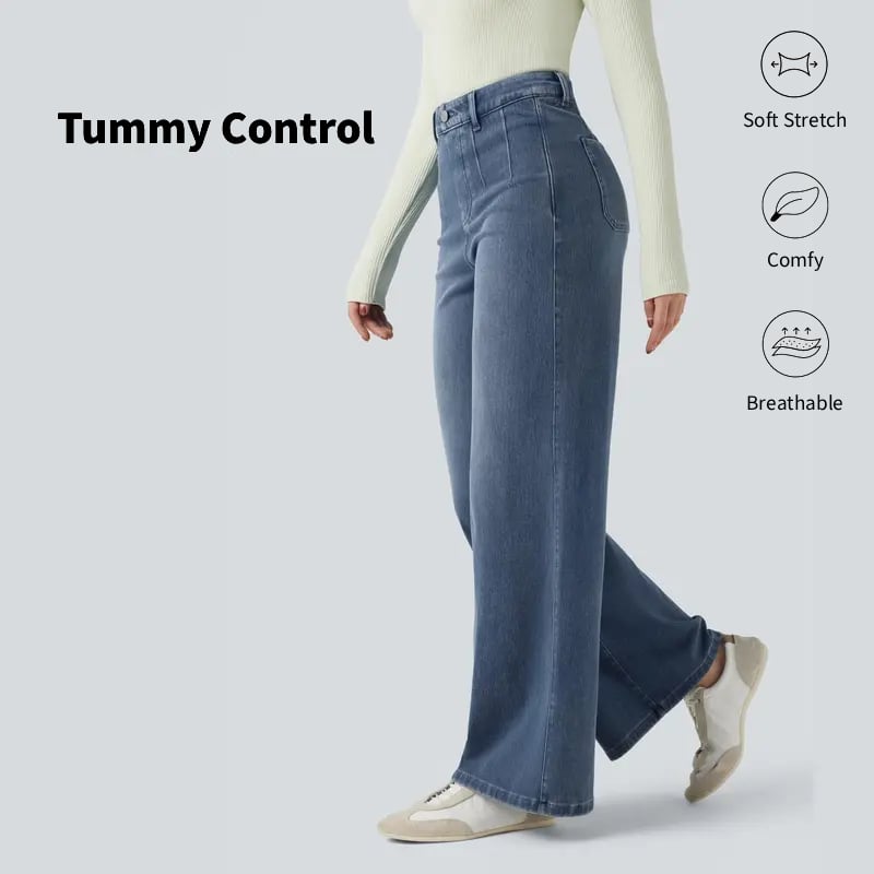 🔥Last Day 49% Off💛The High-Waisted Wide Leg Jean | Tummy Control & Casual Fit🔥Buy 2 Free Shipping& 10% off（Pre-order item）