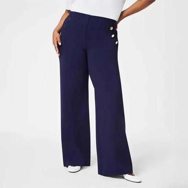 💖 49%OFF⚡Three lengths available 💖Women's Plus-Size High Stretch High-Waist Wide-Leg Pants