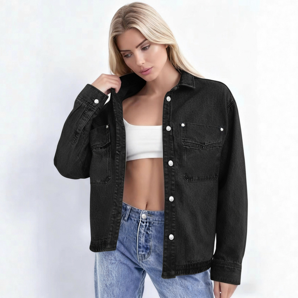 🔥Last Day 49% Off💛Classic Denim Jacket for Women | Oversized Fit, Button Front, All-Season Wear🔥Buy 2 Free Shipping