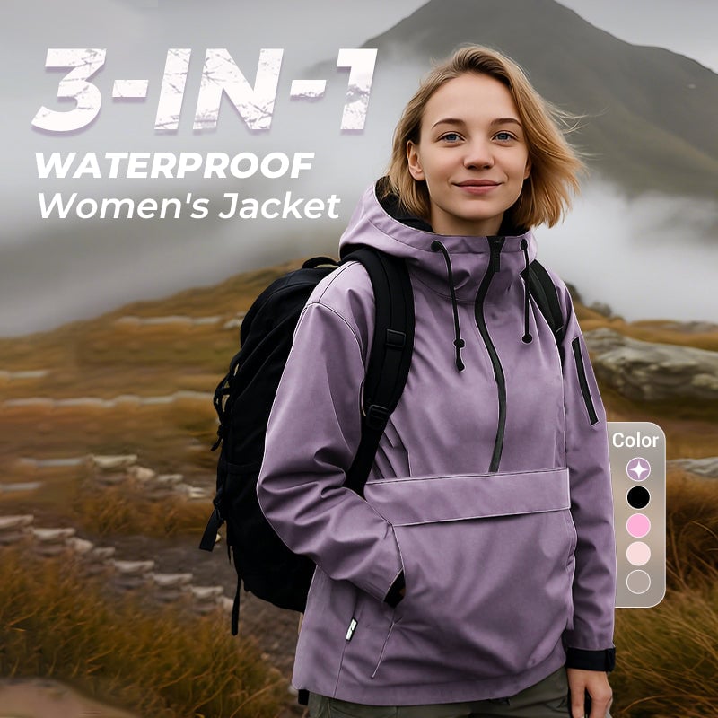 💜LAST DAY SALE- 50% OFF💦3-in-1 Waterproof Women's Jacket – Rain, Wind & Cold, All Covered🔥Buy 2 Free Shipping