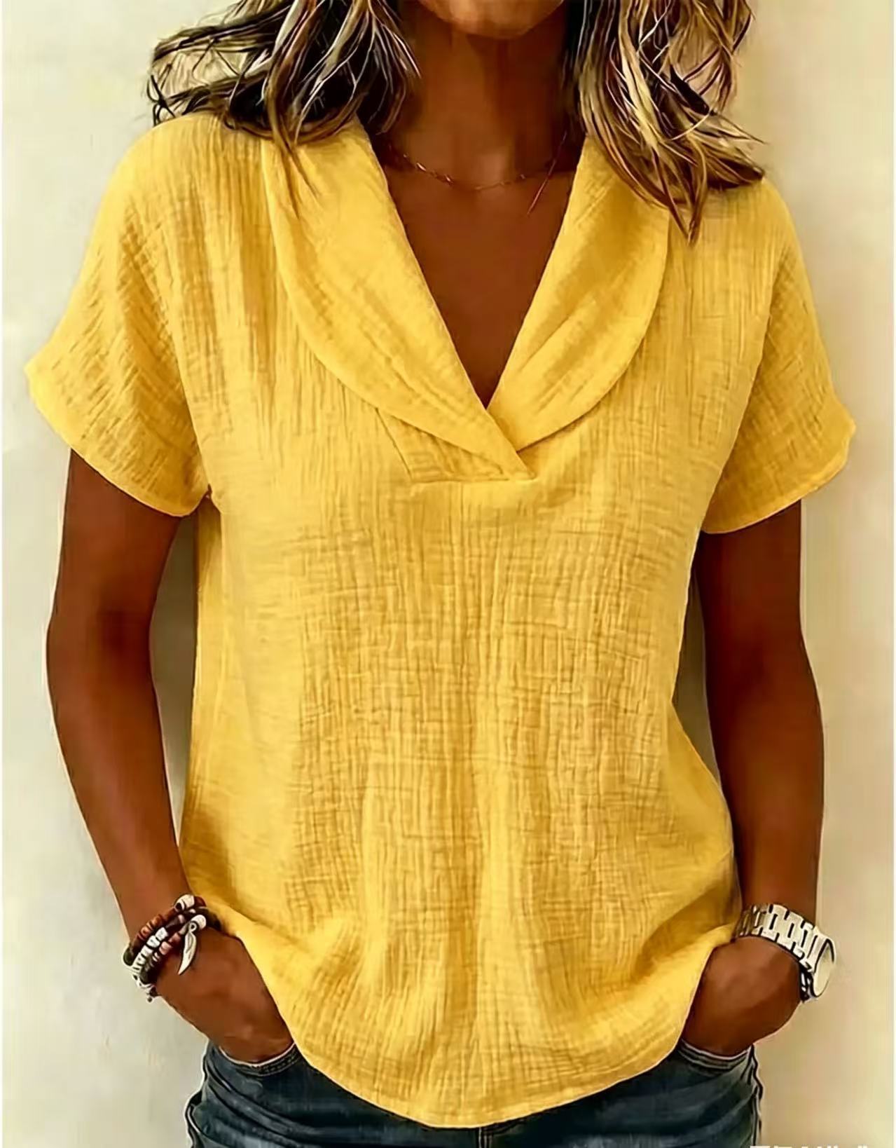 🎉New Arrival💛Women's Loose Fit Summer Knit Tee🔥Buy 2 Free Shipping& 10% off