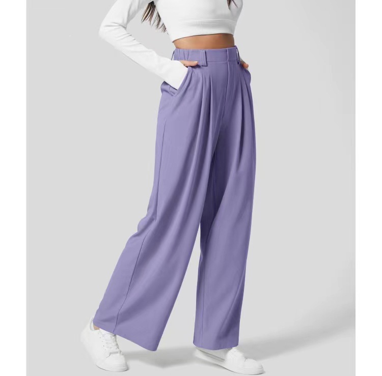 🔥Last Day Only £22.99💛Women‘s Waffle Knit Trousers | High-Rise, Wide Leg, Tummy Flattering🔥Buy 2 Free Shipping& 10% off