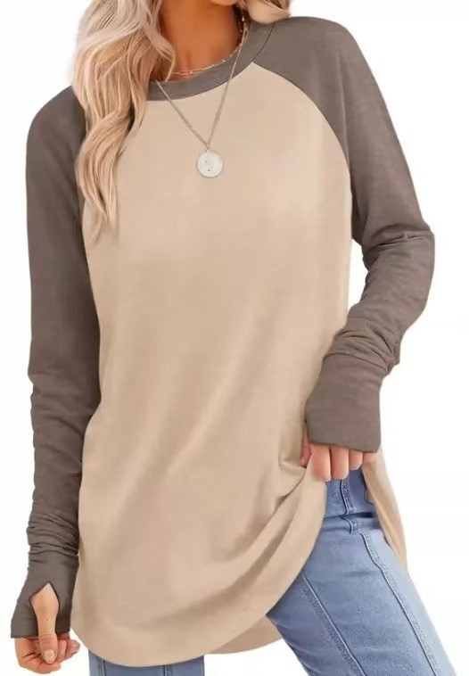 🎉New Arrival💛Women‘s Casual Tunic with Thumb Holes | Round Neck, Cuffed Sleeve🔥Buy 2 Free Shipping& 10% off