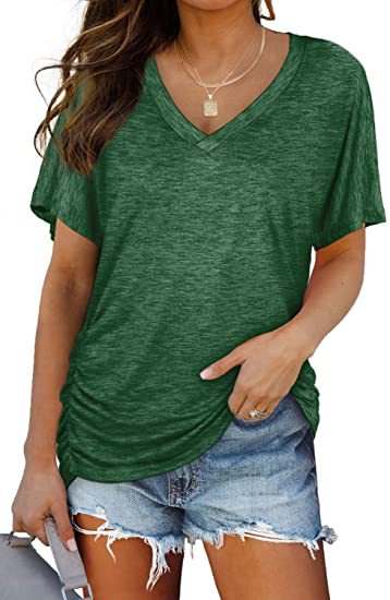 🔥This Week's Special Price £10.99💛Short Sleeve Top for Women | Plain Casual Shirt, All-Season Staple