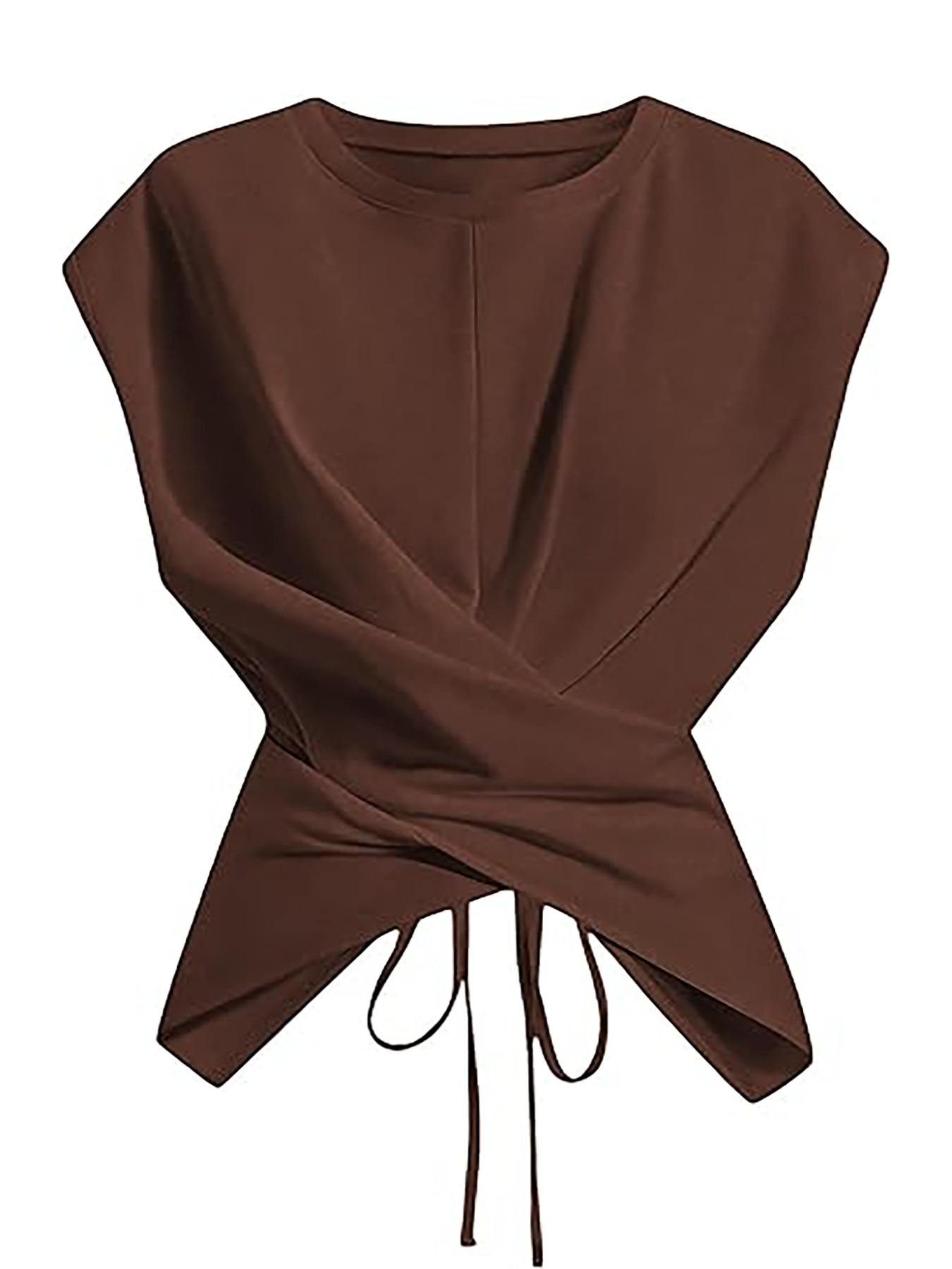 The Criss-Cross Back Top | Knitted Round Neck with Drop Shoulder