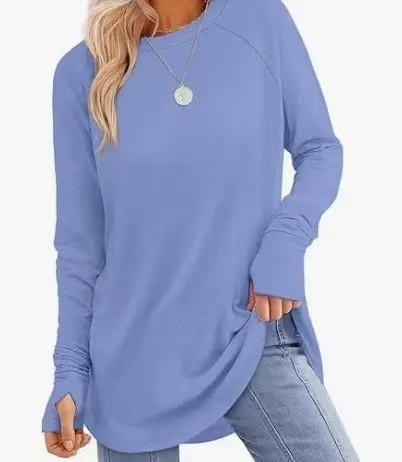 🎉New Arrival💛Women‘s Casual Tunic with Thumb Holes | Round Neck, Cuffed Sleeve🔥Buy 2 Free Shipping& 10% off