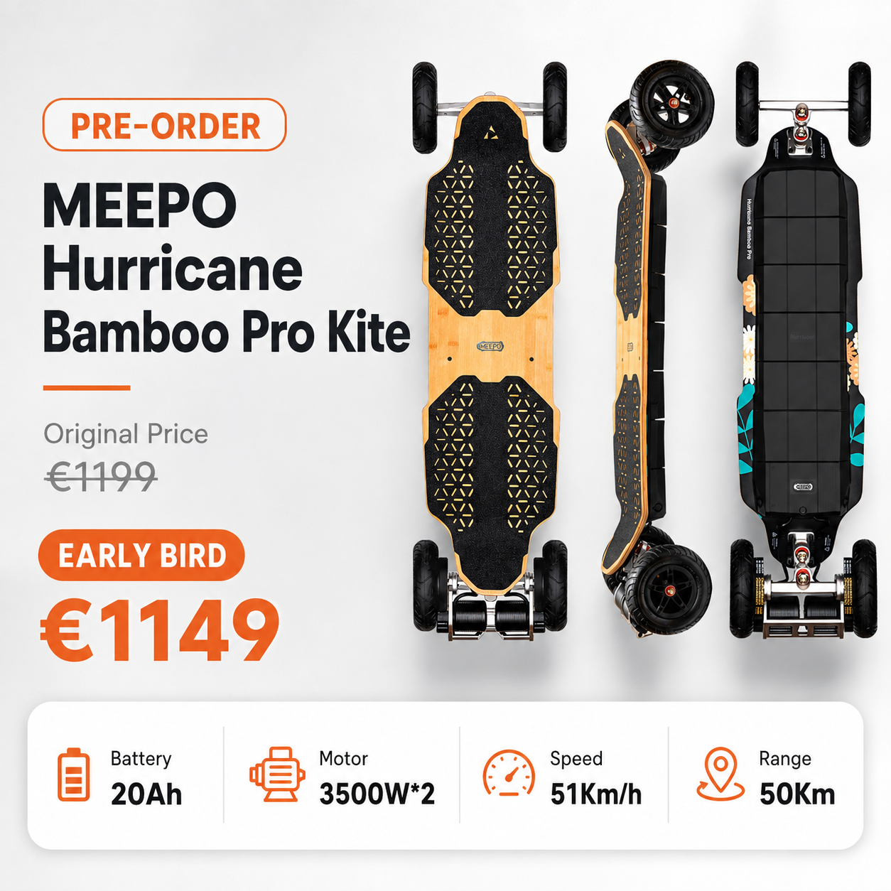 Meepo Hurricane Bamboo Pro Kite Pre Sale