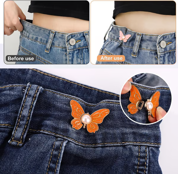 🔥8Pcs Butterfly Pants Waist Tightener🦋
