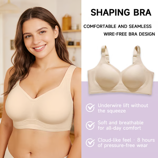 🏆Wirefree Full-Coverage Support Bra Padded Gentle Uplift All-Day Comfort👍No More Sagging Breasts