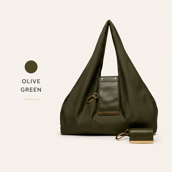 💖Hot 50% OFF🌹 Charm Transformable Bag – Stylish Vegan Leather Tote & Keychain Charm