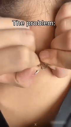 Magnetic jewelry clasp close-up