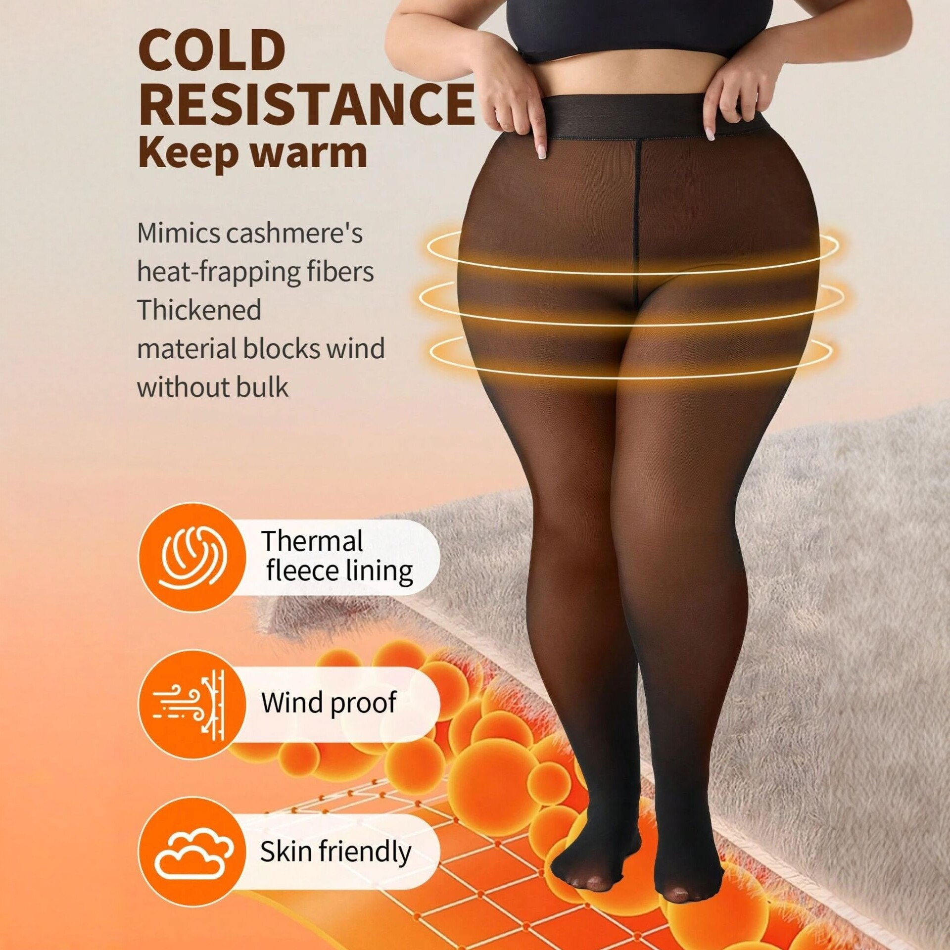 🔥Hot Sale 50% OFF!!⚡50K+ SOLD!❄️One-Seam The-original Magic Fleece Lined Leggings✨